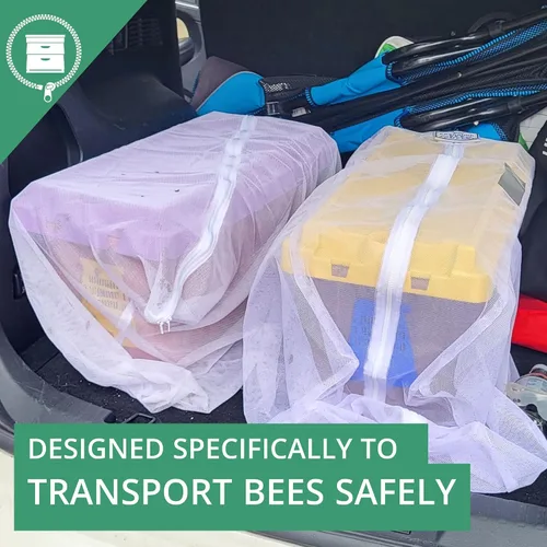 Miniatura 2 de La bolsa de malla diseñada para que los apicultores muevan las abejas de forma segura con malla de alta resistencia, cremallera YKK y costuras