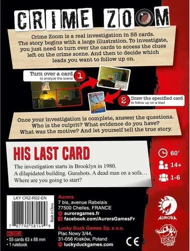 Miniatura 3 de Lucky Duck Games Crime Zoom: Bird of Ill Omen - Atractivo juego de cartas de detectives para amantes del misterio, juego cooperativo para niños