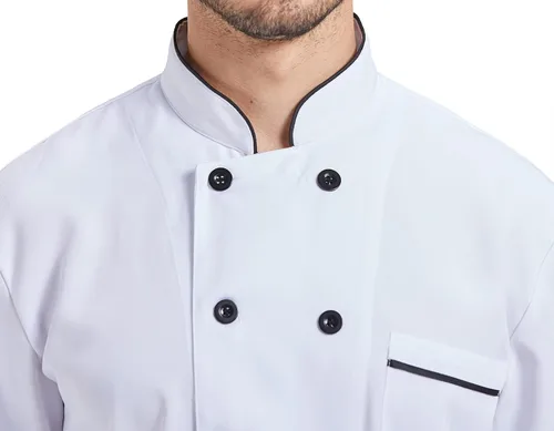Miniatura 6 de Nanxson Chaqueta de chef unisex de cocina corta y larga para hombres y mujeres CFM0001