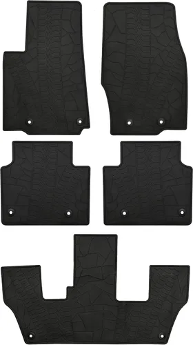 Miniatura 10 de Alfombrillas de coche personalizadas para Jeep Grand Cherokee L 7 plazas 2021 2022 2023 2024 2025 Juego de forros de piso de goma para todo clima