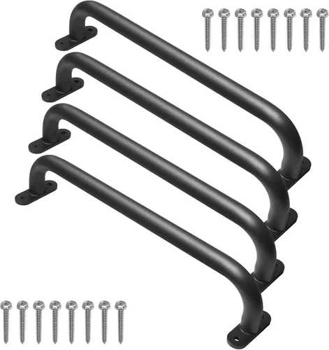 Paquete de 4 manijas de metal de 17 pulgadas para patio de recreo, juego de manijas deslizantes, juegos de columpios, barras de agarre, barra de