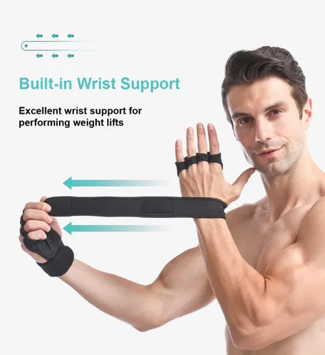 Miniatura 3 de SUJAYU Guantes de entrenamiento para hombres, guantes de entrenamiento para mujeres, muñequeras para levantamiento de pesas, puños Versa, muñequeras