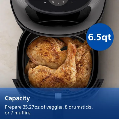 Miniatura 6 de Philips Airfryer Serie 3000 - Freidora de aire premium de 6.5 cuartos con ventana, tecnología RapidAir Plus, 16 formas de cocinar, 90% menos