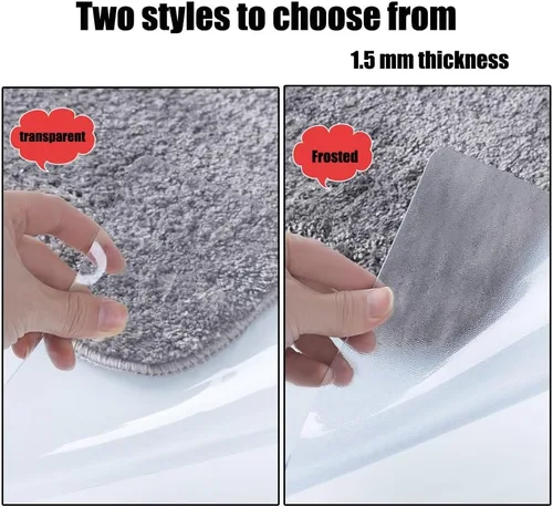 Miniatura 2 de Tapete para silla para suelo de madera dura, 36 x 47 pulgadas, 48 x 63 pulgadas, 71 x 87 pulgadas, tapete transparente antideslizante para silla