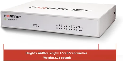 Miniatura 3 de FortiGate-70F Firewall - 7 puertos internos GE RJ45, 2 puertos WAN GE RJ45 (solo dispositivo, sin suscripción) (FG-70F)
