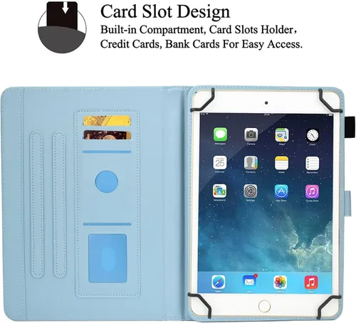 Miniatura 5 de Universal 10 10.1 pulgadas Android Tablet Case para iPad, Multi-Ángulo Visualización Stand Case, Premium PU cuero Folio funda protectora para iPad