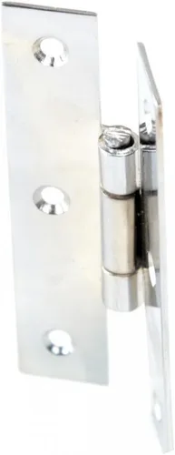 Miniatura 3 de Renovators Supply Manufacturing H - Bisagras de gabinete de 3.5 pulgadas de latón fundido macizo con acabado cromado, con herrajes, paquete de 6