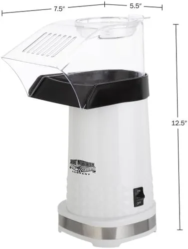 Miniatura 9 de Máquina eléctrica de palomitas de maíz de 1200 W, máquina de palomitas de maíz rápida sin aceite, máquina de palomitas de maíz con taza medidora