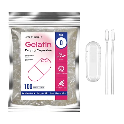 Miniatura 4 de Blue Size 0 Cápsulas vacías de gelatina (100 unidades) – Cápsulas de gel de relleno de bricolaje con 2 cucharas de relleno para cápsula (azul)