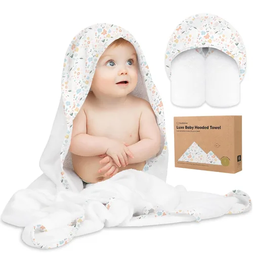 Miniatura 16 de KeaBabies Toalla de bebé con capucha para recién nacido, viscosa derivada de bambú, toallas de baño grandes con capucha para niños, niñas, niños