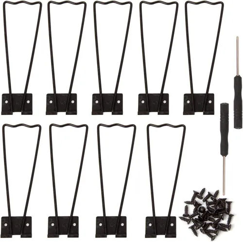 10 piezas de caballete de hierro con marco trasero, soporte trasero con 30 tornillos y 2 destornilladores para fotos marcos de fotos