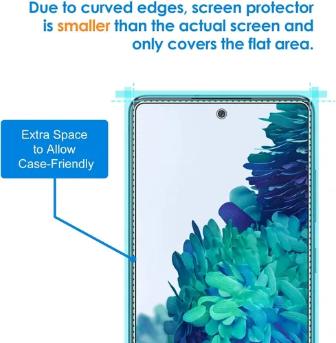 Miniatura 3 de JETech Protector de pantalla compatible con Samsung Galaxy S20 FE de 6.5 pulgadas, película de vidrio templado, paquete de 3