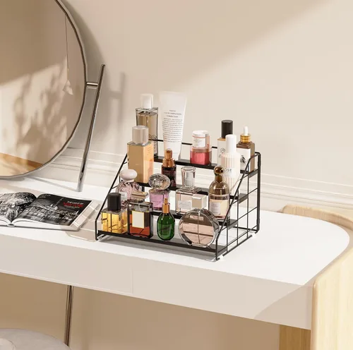 Miniatura 9 de Organizador de especias para gabinete, organizador de especias de 4 niveles, estante de especias ajustable escalonado para la encimera de la cocina