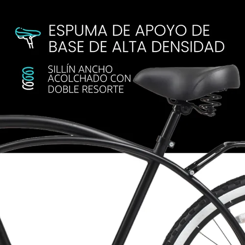 Miniatura 4 de sixthreezero Around The Block - Bicicleta de playa para hombre, bicicleta híbrida con soporte trasero