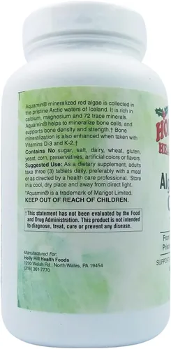 Miniatura 4 de Holly Hill Health Foods Calcio a base de algas 1,000 mg, 180 tabletas