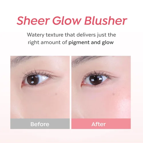 Miniatura 5 de A'PIEU Juicy-Pang Water Blusher [PK04] - Rubor líquido afrutado para mejillas, color modulable y difuminable, acabado húmedo hidratante con mezcla