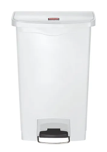 Miniatura 2 de Rubbermaid Commercial Products - Bote de basura Streamline Slim con pedal Papelera de plástico, 4 galones (15 litros), color rojo, con manos