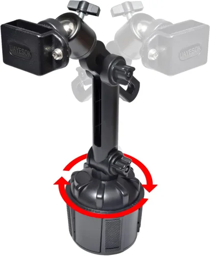 Miniatura 5 de UAYESOK Soporte ajustable para coche Walkie-Talkie (soporte de radio para portavasos y micrófono), soporte de coche para BaoFeng YAESU Icom Kenwood