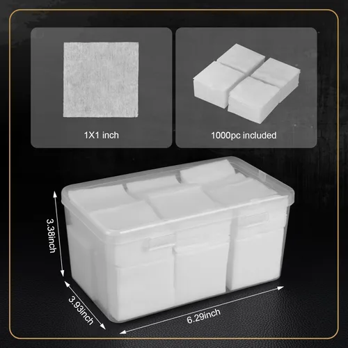 Miniatura 5 de BOOSTEADY Parches de limpieza de armas, parches de limpieza cuadrados en estuche de plástico, paños de limpieza altamente absorbentes sin pelusas