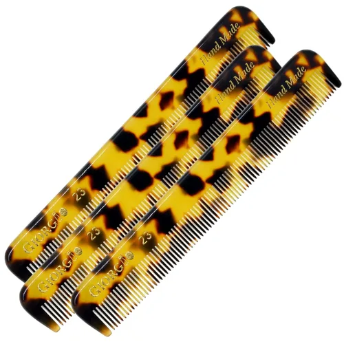 Miniatura 12 de Giorgio G35 - Peine de bolsillo de dientes finos hecho a mano para hombres, alisador de peine para el cuidado diario, peinado de cabello, bigote