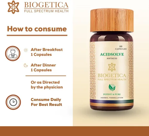 Miniatura 8 de Biogetica Acidsolve (Anácido, Pro Digestión) - 80 Cápsulas