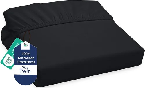 Miniatura 45 de Royale Linens Sábana Bajera King - Microfibra Cepillada Ultra Suave 1800 - Sábanas Inferiores de Lujo Hotelero - Sin Arrugas y Resistente a la Rosa