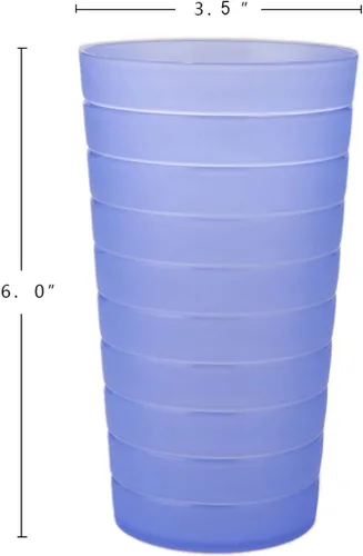 Miniatura 3 de AOYITE Vasos de plástico reutilizables de 22 onzas – Vasos duros irrompibles para niños, sin BPA, aptos para lavavajillas, juego de 12 vasos de agua