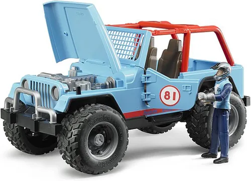 Miniatura 4 de Bruder Jeep Cross Country Racer Vehículo con conductor Azul