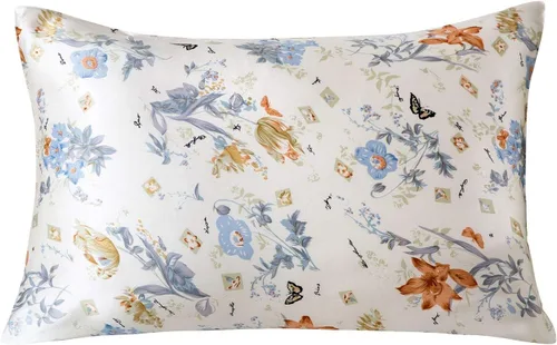 Miniatura 28 de SLPBABY - Funda para almohada de seda para el cuidado del cabello y la piel con estampado y cremallera oculta