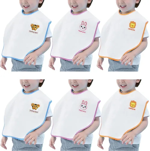 Miniatura 11 de Juego de baberos grandes para niños pequeños, ultra suaves y absorbentes, baberos para bebés para babear y alimentar