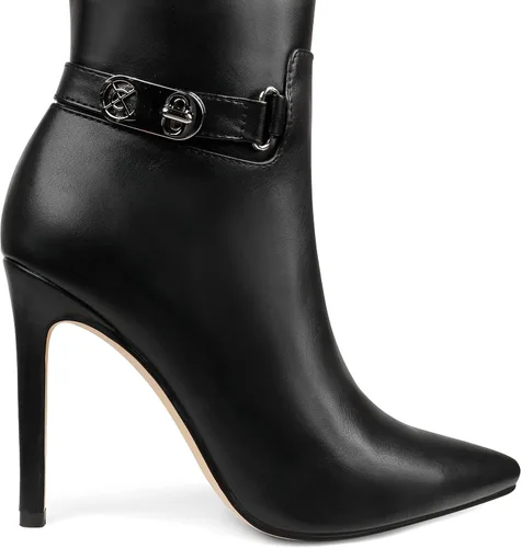Miniatura 5 de COLETER Botas altas hasta la rodilla para mujer, con punta puntiaguda, hebilla de aguja, botas de vestir con cremallera