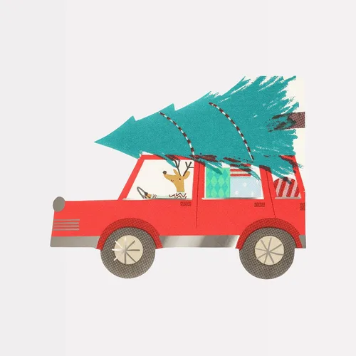Miniatura 6 de Meri Meri Servilletas de Papel de Navidad (Paquete de 16), Papel Grueso y Absorbente de 3 Capas, Servilletas de Navidad con Forma Desechables