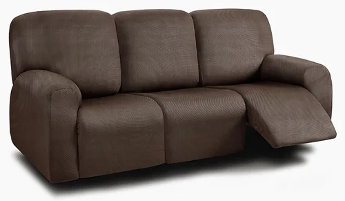 Miniatura 42 de ULTICOR Fundas para Sofá Reclinable de 8 Piezas, Fundas Elásticas de Hilo Teñido para Sofá Reclinable de 3 Cojines, Fundas Deslizables para Sofá