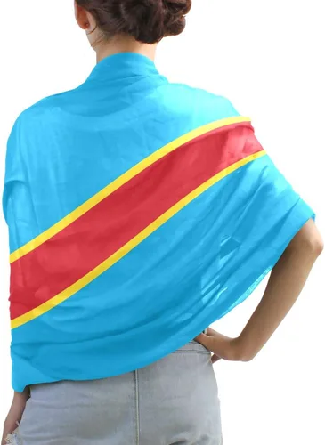 Miniatura 7 de Moda ligera bandera de Maryland gasa seda larga bufanda chal abrigo
