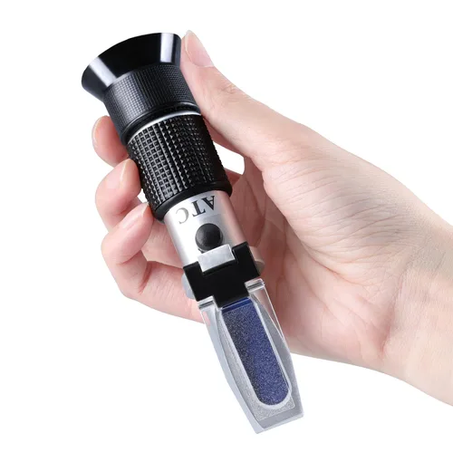 Miniatura 7 de Refractómetro Brix 0 ~ 32%, refractómetro Brix de mano Prueba de contenido de azúcar, herramienta de medición Brix de alta precisión con ATC