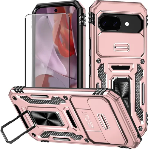Miniatura 14 de Funda para Pixel 6a, Google Pixel 6A con protector de pantalla HD, [grado militar de 16 pies probada en caídas], anillo protector a prueba de golpes