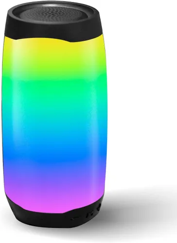 Altavoz Bluetooth portátil con luces LED que cambian de color, función TWS, soporte de tarjeta TF/USB/AUX, sonido estéreo HD, altavoz de Navidad,