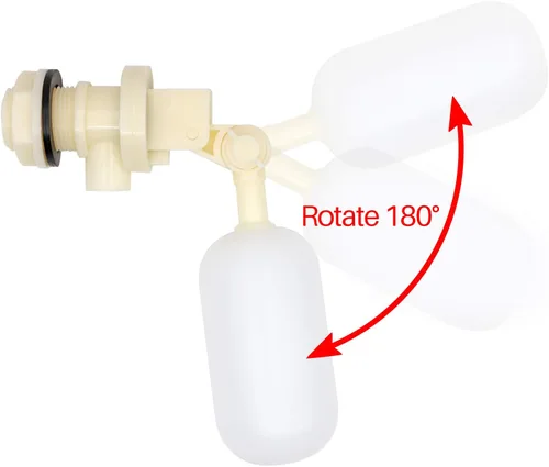 Miniatura 4 de Válvula de flotador de 3/4 pulgadas, paquete de 2 válvulas de bola de flotador de agua con brazo ajustable y filtro para fuente, canal de agua