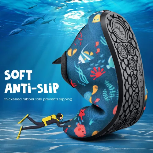 Miniatura 4 de Sunnywoo Zapatos de agua para niños y niñas, zapatos de natación para el agua, de secado rápido, antideslizantes, para la piel, zapatos deportivos