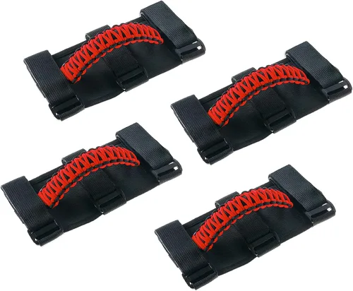 Miniatura 17 de Savadicar 2 x Asas de Agarre para Barra Antivuelco Manijas de Agarre para Jeep Wrangler YJ TJ JK JL y Gladiator JT 1987-2023, UTV, ATV, Accesorios