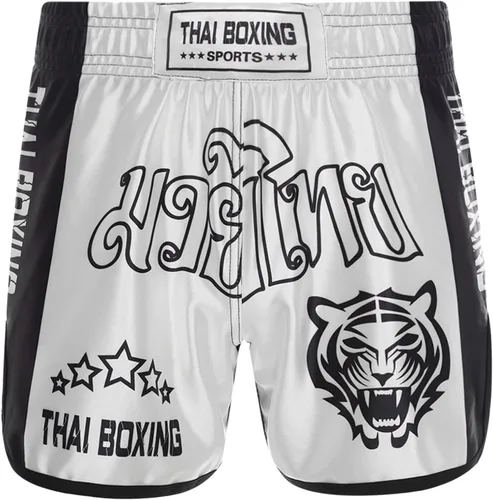 Aiihoo Pantalones cortos de Muay Thai para niños, boxeo, kickboxing, artes marciales, artes marciales, entrenamiento de artes marciales, tronco de