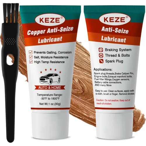 Miniatura 12 de Keze - Lubricante antiadherente de cobre para bujía, grasa resistente al calor para pasador de pinza, sensor de oxígeno de podadora, protege