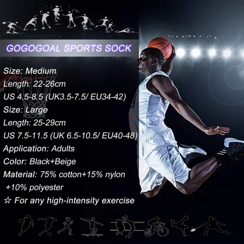 Miniatura 5 de GOGOGOAL Calcetines atléticos antideslizantes para hombres y mujeres, calcetines de fútbol antideslizantes para fútbol, baloncesto, yoga, gimnasio