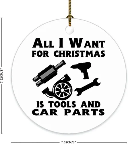 Miniatura 2 de Regalo mecánico, All I Want Christmas is Tools and Car Parts, adorno de Navidad para mecánico, regalos de mecánico para hombres, adorno de Navidad