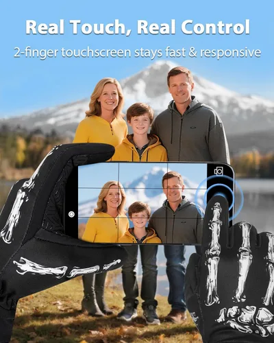 Miniatura 3 de RIGWARL Guantes impermeables para clima frío y frío, guantes de invierno para hombres y mujeres con pantalla táctil