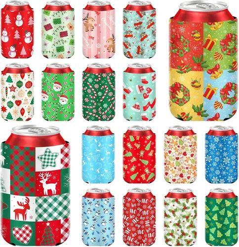 Miniatura 18 de 18 fundas plegables para enfriar latas de béisbol Insulated Neoprene, Beer Drink Beverage Can Bottle Cooler Sleeves, Sports Birthday Party