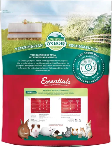 Miniatura 3 de Oxbow Essentials Alimento para Conejos, Joven, Hecho de Alfalfa para Conejos, Pellets para Mascotas con Vitaminas y Minerales, Productos
