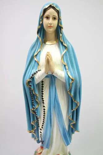 Miniatura 2 de Vittoria Collection Estatua de Virgen María de 32 pulgadas de Nuestra Señora de Lourdes hecha en Italia para interiores y exteriores