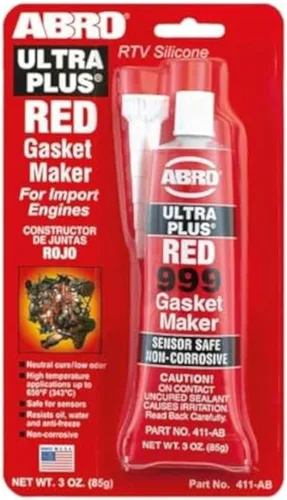 Miniatura 8 de ABRO Ultra Plus 999 RTV Sellador de silicona y fabricante de juntas, para motores de importación, seguro para sensores, no corrosivo, sellador