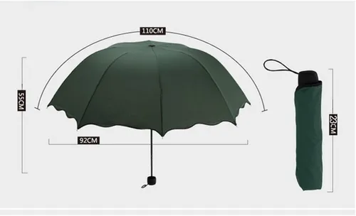 Miniatura 6 de Honeystore Blossom Magic Compact paraguas Triple plegable Anti-UV Dome Sombrilla